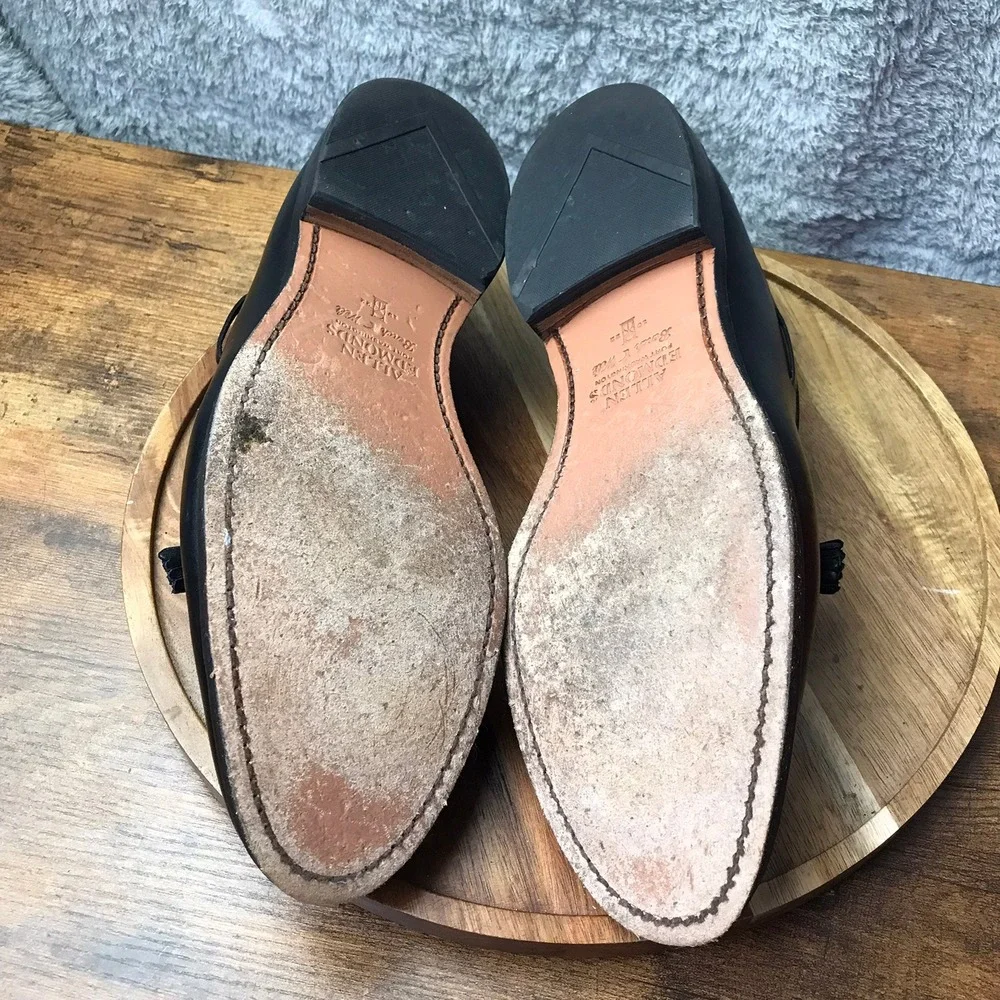 Allen Edmonds Grayson Tassel Loafers Mens 10.5D Black Leather Slip On Dress Shoe